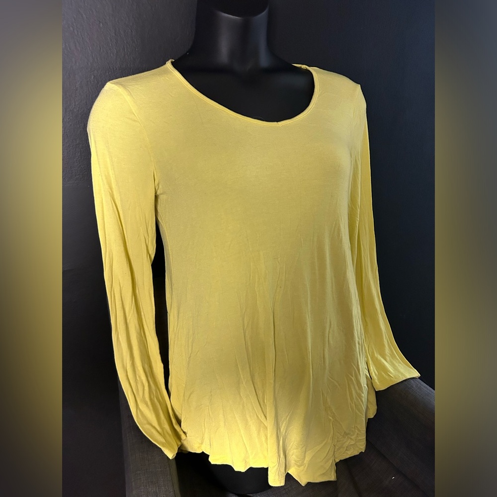 Lock & Love Yellow Women's Top Long Sleeve Large